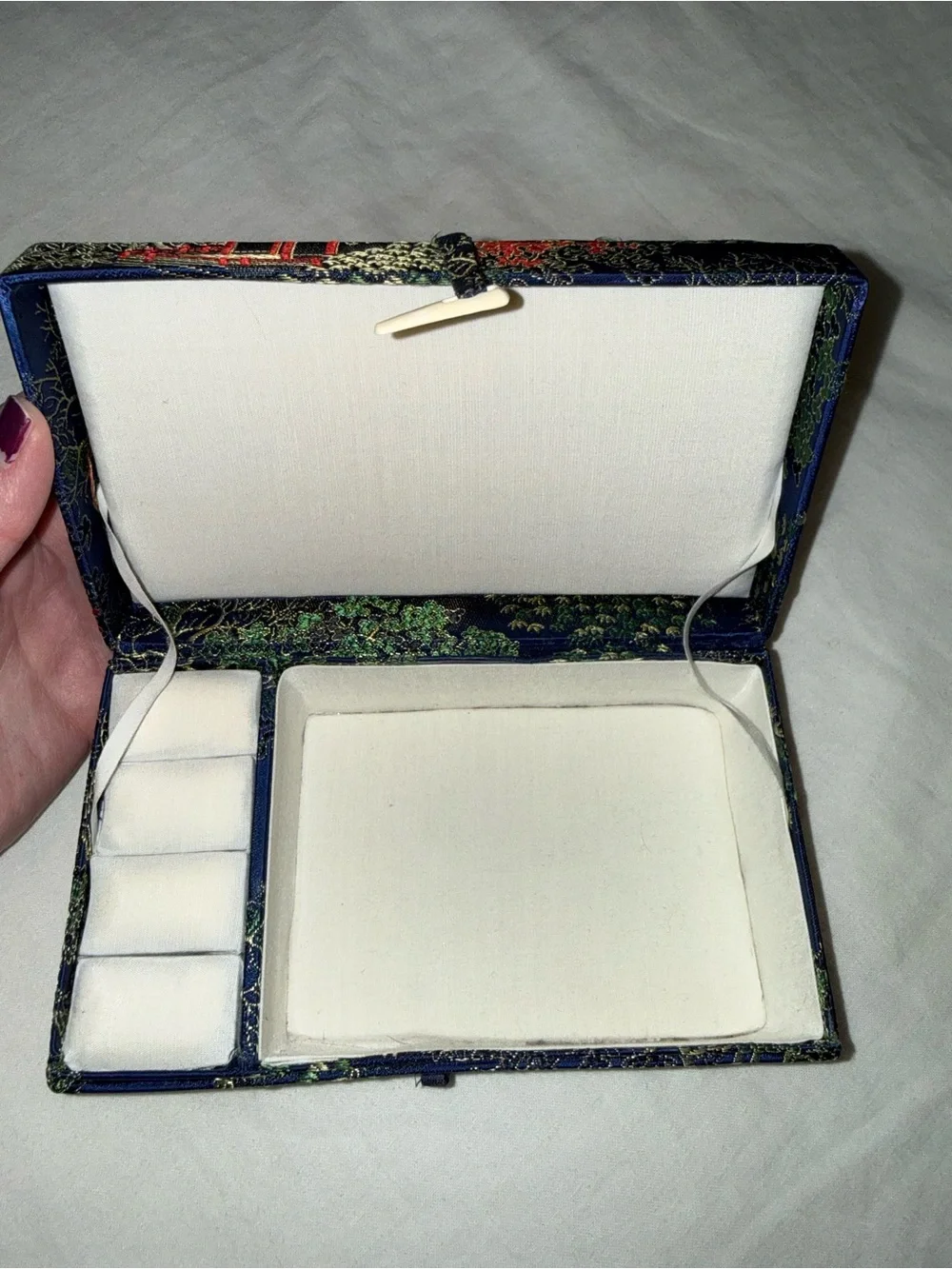Vintage Silk Jewelry Box